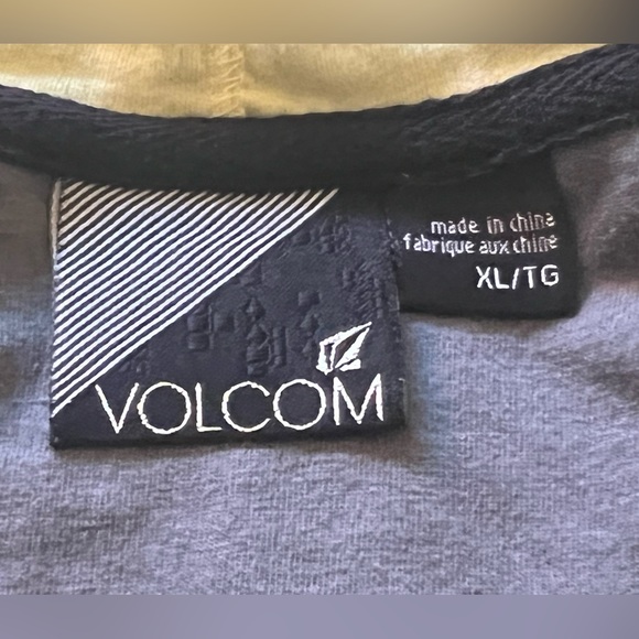 Volcom Lightweight Cotton Hoodie Black/Grey/Yellow - Y2K/Surf/Skate - Juniors XL - Picture 13 of 15